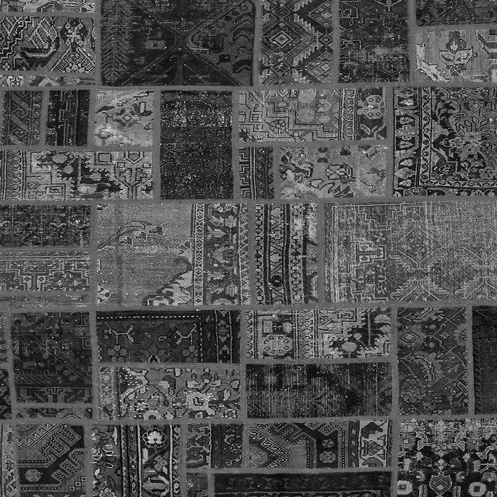 Square Machine Washable Oriental Gray Modern Rug, wshabs5676gry