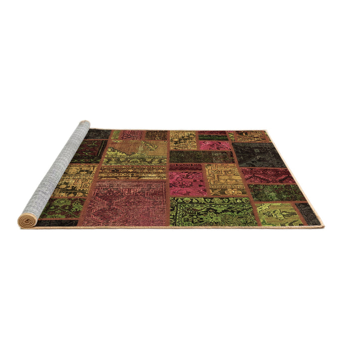 Sideview of Machine Washable Oriental Brown Modern Rug, wshabs5676brn