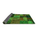 Sideview of Oriental Green Modern Rug, abs5676grn