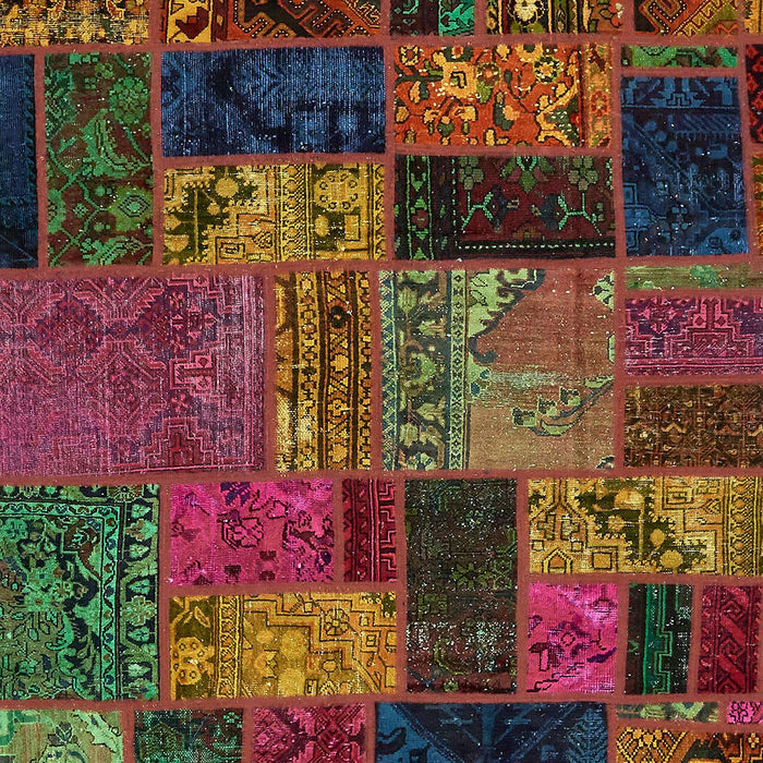 Machine Washable Abstract Vermilion Red Rug, wshabs5676