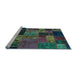 Sideview of Machine Washable Oriental Light Blue Modern Rug, wshabs5676lblu