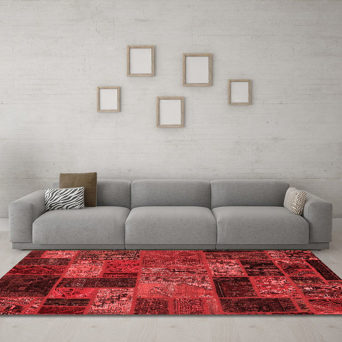 Modern Red Washable Rugs