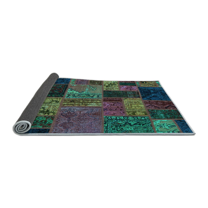Sideview of Oriental Light Blue Modern Rug, abs5676lblu