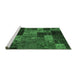 Sideview of Machine Washable Oriental Emerald Green Modern Area Rugs, wshabs5676emgrn