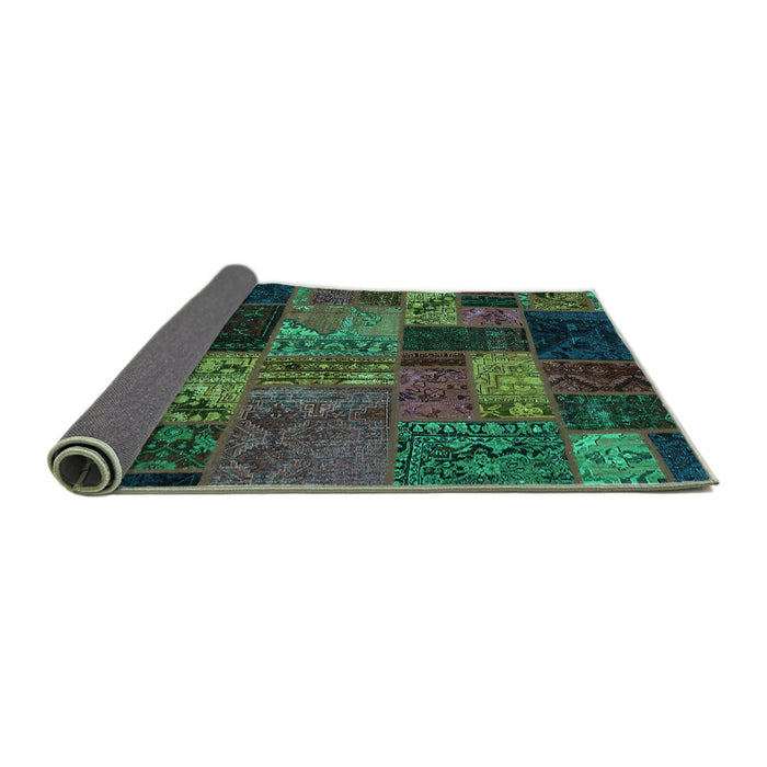 Sideview of Oriental Turquoise Modern Rug, abs5676turq