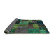 Sideview of Oriental Turquoise Modern Rug, abs5676turq