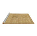 Sideview of Machine Washable Abstract Cinnamon Brown Rug, wshabs5677