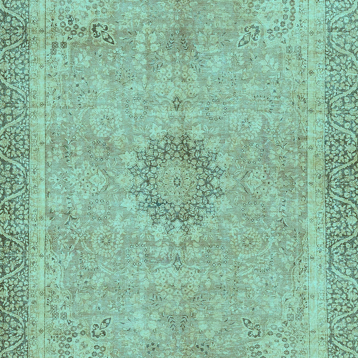 Machine Washable Oriental Light Blue Modern Rug, wshabs5677lblu