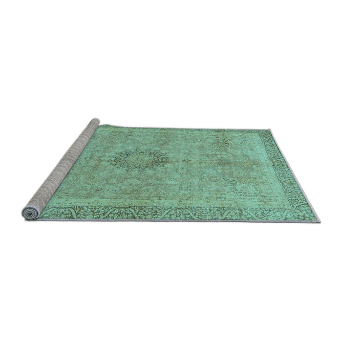 Sideview of Machine Washable Oriental Light Blue Modern Rug, wshabs5677lblu
