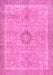 Machine Washable Oriental Pink Modern Rug, wshabs5677pnk