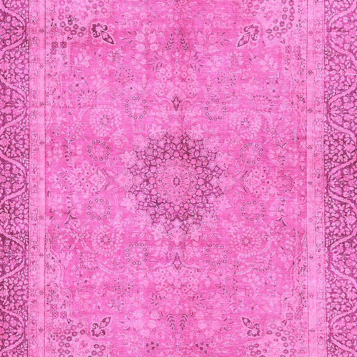 Machine Washable Oriental Pink Modern Rug, wshabs5677pnk