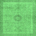 Square Oriental Emerald Green Modern Rug, abs5677emgrn