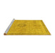 Sideview of Machine Washable Oriental Yellow Modern Rug, wshabs5677yw