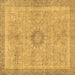 Square Oriental Brown Modern Rug, abs5677brn