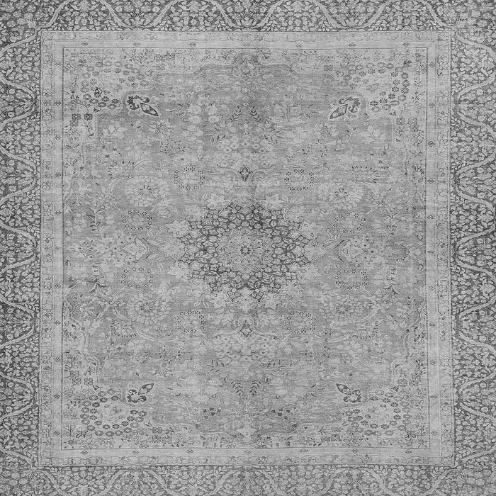 Square Machine Washable Oriental Gray Modern Rug, wshabs5677gry