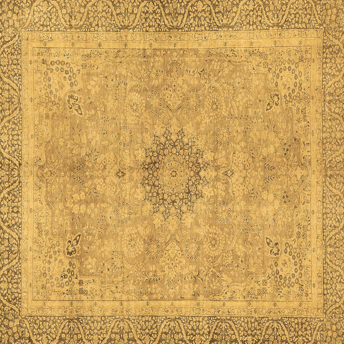 Square Machine Washable Oriental Brown Modern Rug, wshabs5677brn