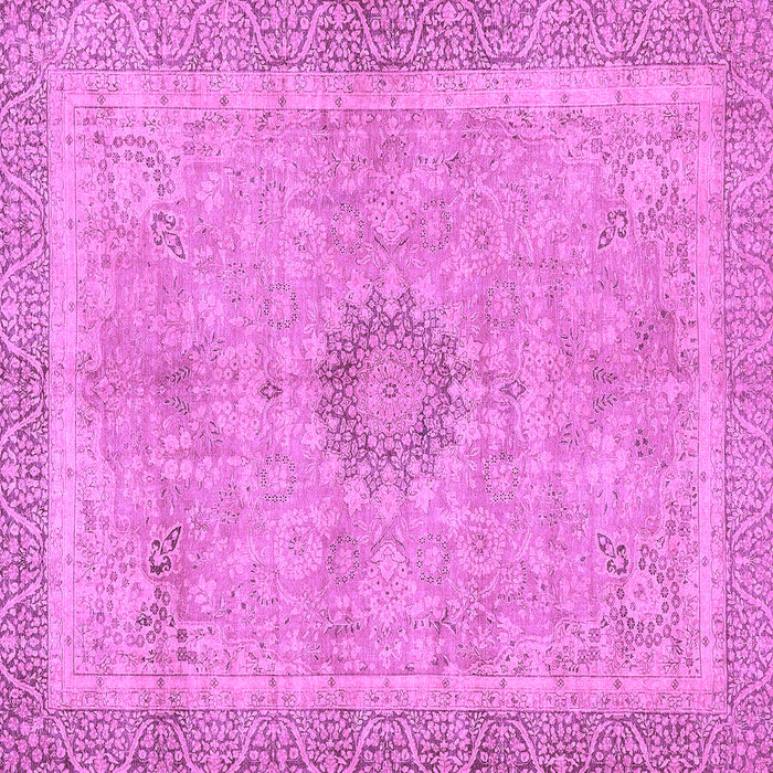 Square Machine Washable Oriental Purple Modern Area Rugs, wshabs5677pur