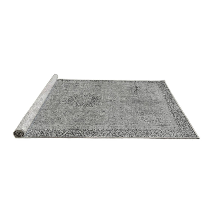 Sideview of Machine Washable Oriental Gray Modern Rug, wshabs5677gry
