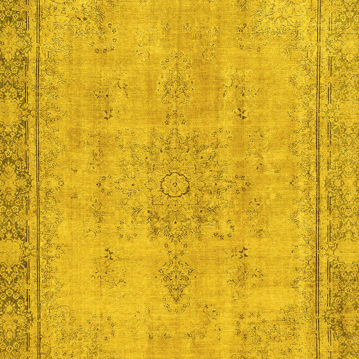 Machine Washable Oriental Yellow Modern Rug, wshabs5678yw