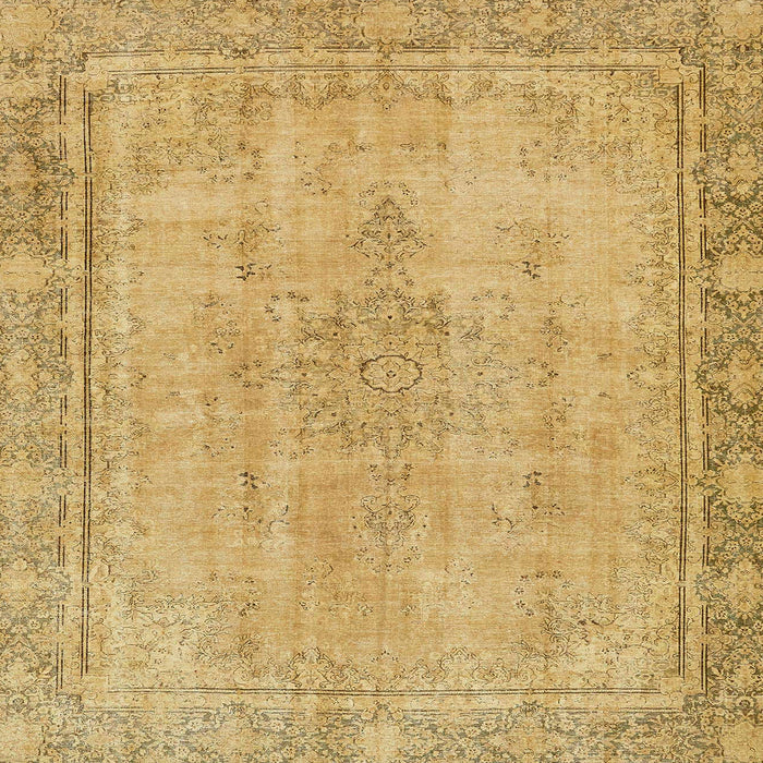 Square Machine Washable Abstract Cinnamon Brown Rug, wshabs5678