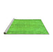 Sideview of Machine Washable Oriental Green Modern Area Rugs, wshabs5678grn