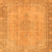 Square Oriental Orange Modern Rug, abs5678org