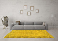 Machine Washable Oriental Yellow Modern Rug, wshabs5678yw