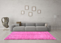 Machine Washable Oriental Pink Modern Rug, wshabs5678pnk