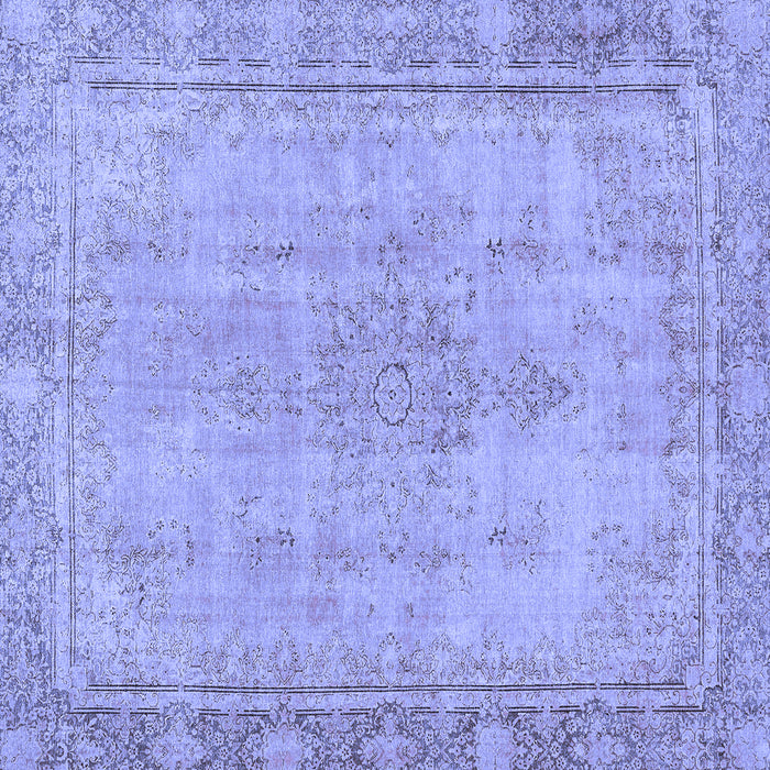 Square Machine Washable Oriental Blue Modern Rug, wshabs5678blu