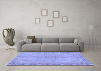 Machine Washable Oriental Blue Modern Rug, wshabs5678blu