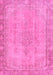 Machine Washable Oriental Pink Modern Rug, wshabs5678pnk