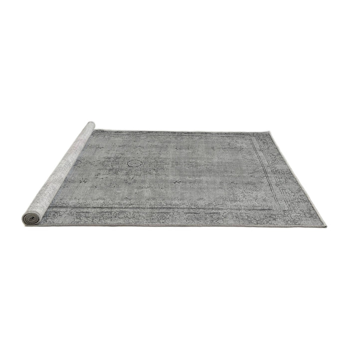 Sideview of Machine Washable Oriental Gray Modern Rug, wshabs5678gry
