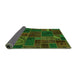 Sideview of Patchwork Green Transitional Rug, abs567grn