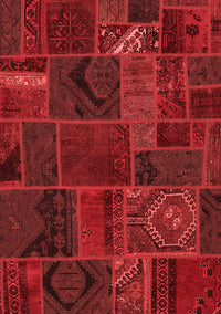 Patchwork Red Transitional Rug, abs567red