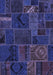 Patchwork Blue Transitional Rug, abs567blu