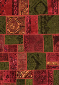 Patchwork Orange Transitional Rug, abs567org