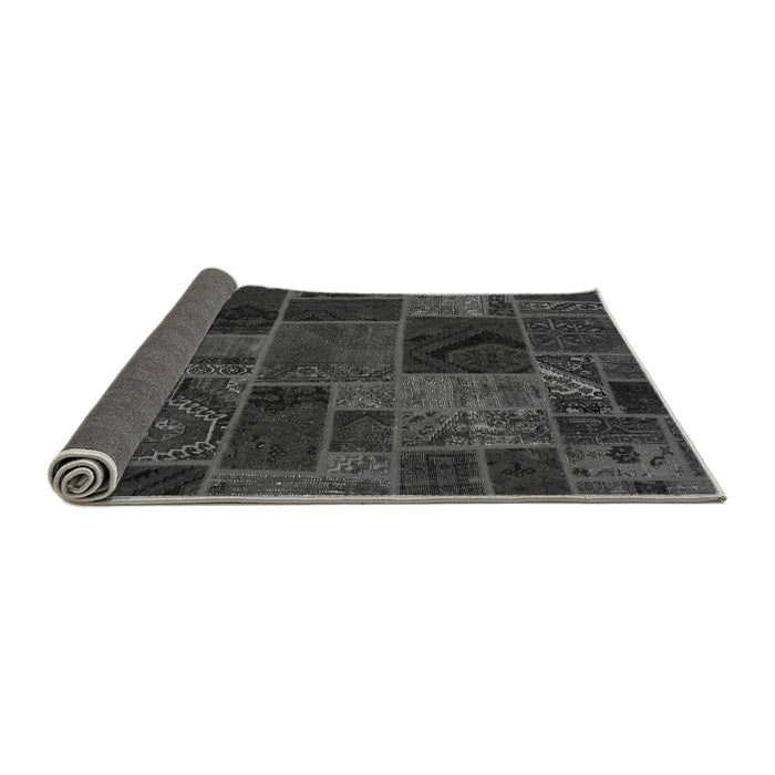 Sideview of Patchwork Gray Transitional Rug, abs567gry