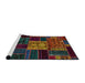 Sideview of Machine Washable Abstract Coffee Brown Rug, wshabs568