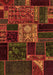 Patchwork Orange Transitional Rug, abs568org