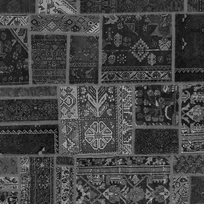 Machine Washable Patchwork Gray Transitional Rug, wshabs568gry