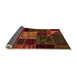 Sideview of Patchwork Orange Transitional Rug, abs568org