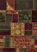 Patchwork Brown Transitional Rug, abs568brn