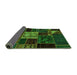 Sideview of Patchwork Green Transitional Rug, abs568grn