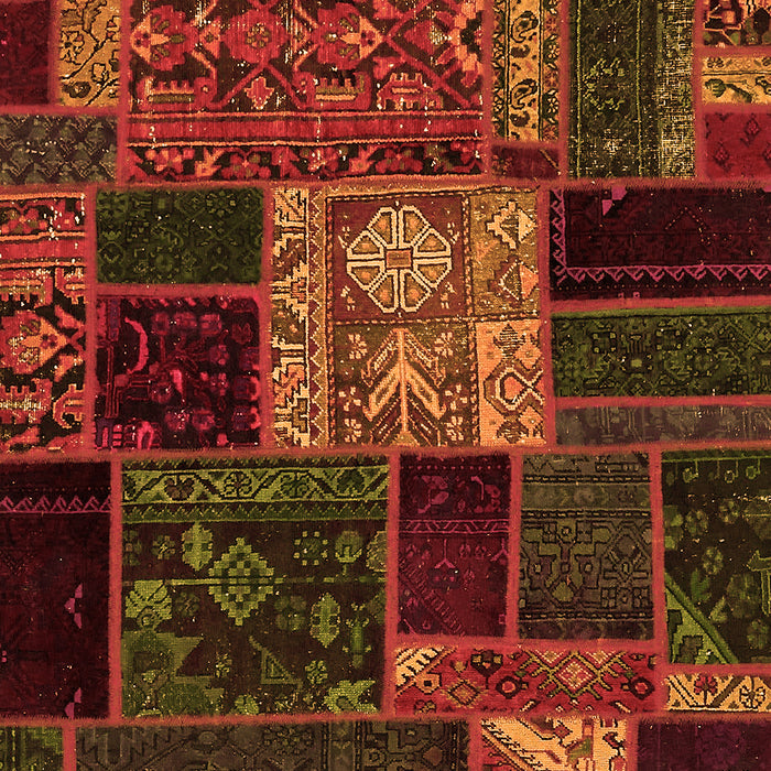 Machine Washable Patchwork Orange Transitional Area Rugs, wshabs568org