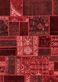 Patchwork Red Transitional Rug, abs568red