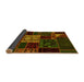 Sideview of Patchwork Yellow Transitional Rug, abs568yw