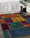 Machine Washable Abstract Coffee Brown Rug in a Family Room, wshabs568