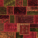 Square Patchwork Orange Transitional Rug, abs569org