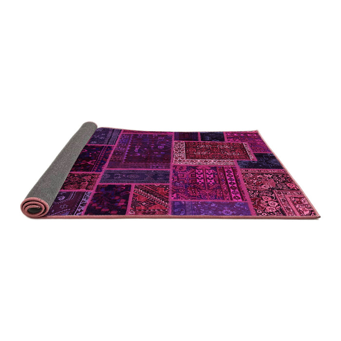 Sideview of Patchwork Pink Transitional Rug, abs569pnk