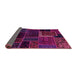 Sideview of Patchwork Pink Transitional Rug, abs569pnk